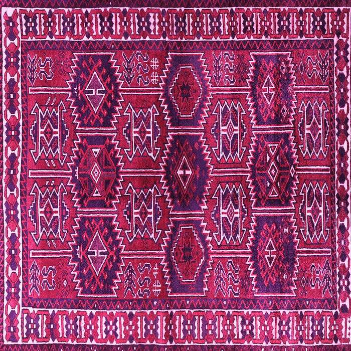 Square Machine Washable Persian Pink Traditional Rug, wshtr2831pnk