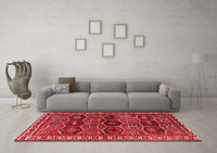 Machine Washable Persian Red Traditional Rug, wshtr2831red