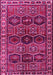 Machine Washable Persian Pink Traditional Rug, wshtr2831pnk