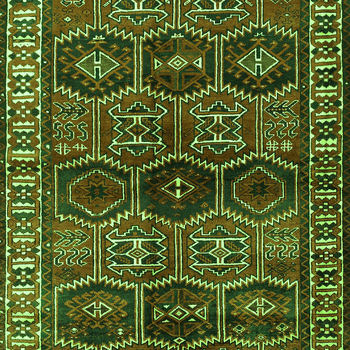 Serging Thickness of Machine Washable Persian Green Traditional Area Rugs, wshtr2831grn