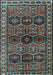 Machine Washable Persian Light Blue Traditional Rug, wshtr2831lblu