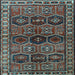 Square Persian Light Blue Traditional Rug, tr2831lblu
