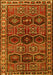 Machine Washable Persian Yellow Traditional Rug, wshtr2831yw