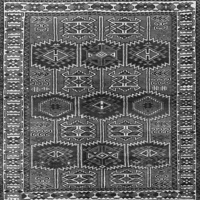 Round Machine Washable Persian Gray Traditional Rug, wshtr2831gry