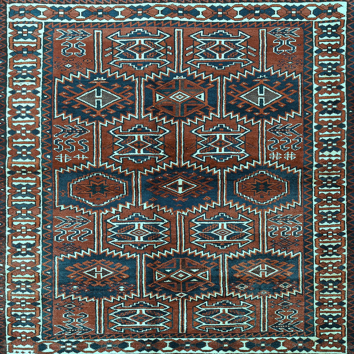 Square Machine Washable Persian Light Blue Traditional Rug, wshtr2831lblu