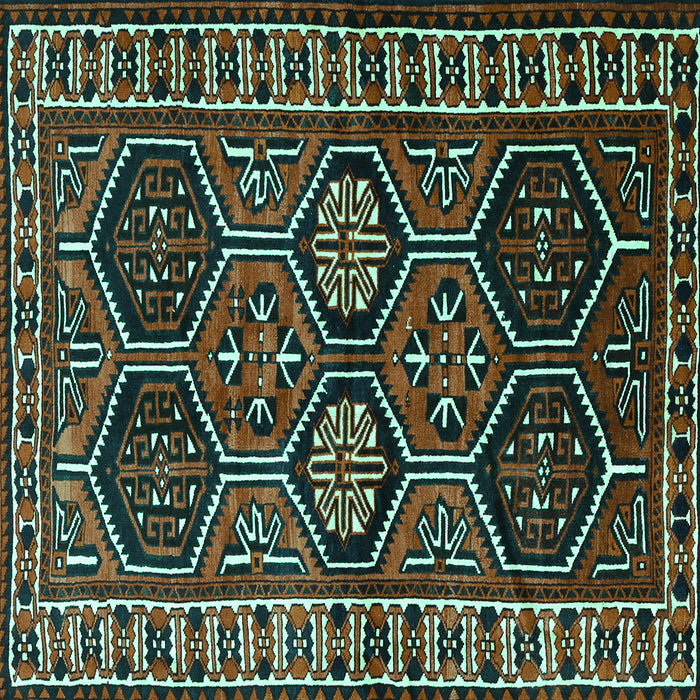 Square Persian Turquoise Traditional Rug, tr2832turq