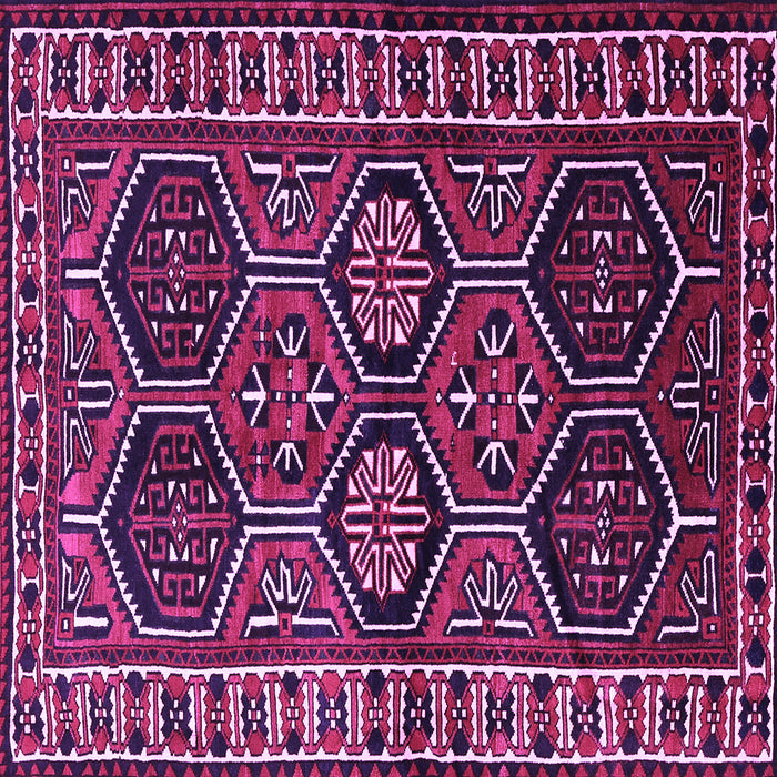 Square Machine Washable Persian Purple Traditional Area Rugs, wshtr2832pur