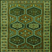 Round Machine Washable Persian Green Traditional Area Rugs, wshtr2832grn