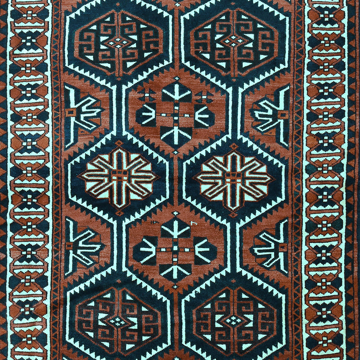 Machine Washable Persian Light Blue Traditional Rug, wshtr2832lblu