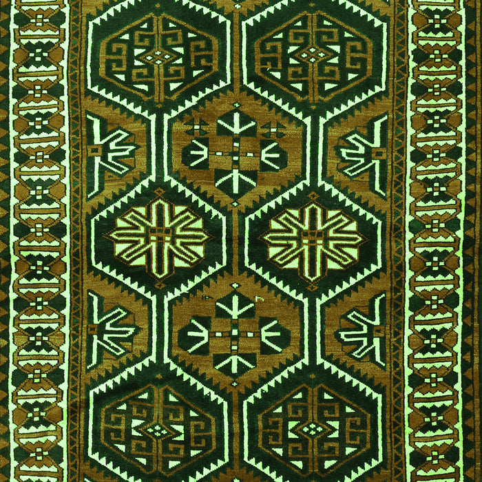 Serging Thickness of Machine Washable Persian Green Traditional Area Rugs, wshtr2832grn