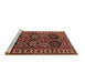 Sideview of Machine Washable Persian Brown Traditional Rug, wshtr2832brn