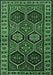 Machine Washable Persian Emerald Green Traditional Area Rugs, wshtr2832emgrn