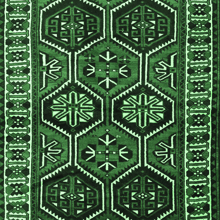 Machine Washable Persian Emerald Green Traditional Area Rugs, wshtr2832emgrn