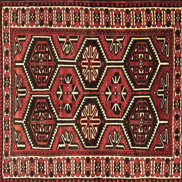 Square Persian Brown Traditional Rug, tr2832brn