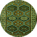 Square Persian Green Traditional Rug, tr2832grn