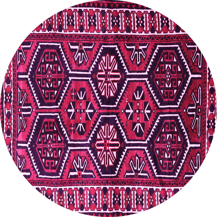 Round Persian Pink Traditional Rug, tr2832pnk