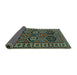 Sideview of Persian Turquoise Traditional Rug, tr2832turq