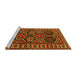 Sideview of Machine Washable Persian Yellow Traditional Rug, wshtr2832yw