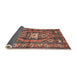 Sideview of Traditional Orange Salmon Pink Persian Rug, tr2833