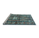 Sideview of Machine Washable Persian Light Blue Traditional Rug, wshtr2833lblu