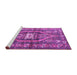 Sideview of Machine Washable Persian Purple Traditional Area Rugs, wshtr2833pur