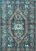 Machine Washable Persian Light Blue Traditional Rug, wshtr2833lblu