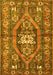 Machine Washable Persian Yellow Traditional Rug, wshtr2833yw