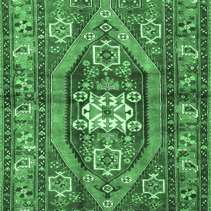 Machine Washable Persian Emerald Green Traditional Area Rugs, wshtr2833emgrn