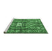 Sideview of Machine Washable Persian Emerald Green Traditional Area Rugs, wshtr2833emgrn