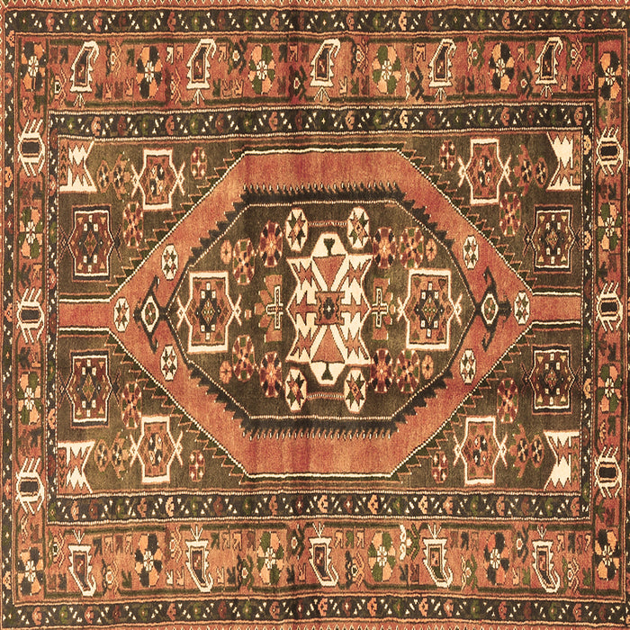 Square Persian Brown Traditional Rug, tr2833brn
