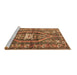 Sideview of Machine Washable Persian Brown Traditional Rug, wshtr2833brn