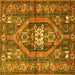 Square Persian Yellow Traditional Rug, tr2833yw