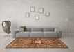 Machine Washable Persian Brown Traditional Rug in a Living Room,, wshtr2833brn