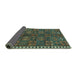 Sideview of Persian Turquoise Traditional Rug, tr2834turq