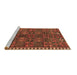 Sideview of Machine Washable Persian Brown Traditional Rug, wshtr2834brn