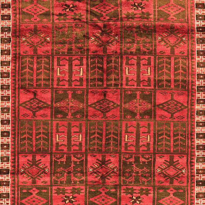 Serging Thickness of Machine Washable Persian Orange Traditional Area Rugs, wshtr2834org