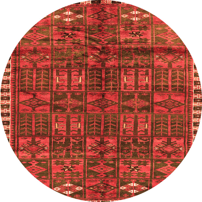 Square Persian Orange Traditional Rug, tr2834org