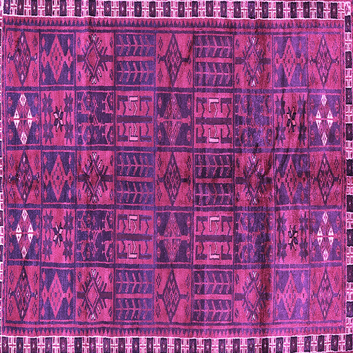 Square Machine Washable Persian Purple Traditional Area Rugs, wshtr2834pur
