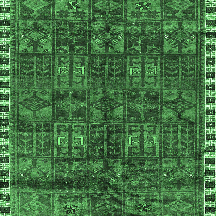 Machine Washable Persian Emerald Green Traditional Area Rugs, wshtr2834emgrn