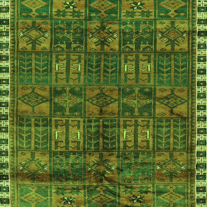 Serging Thickness of Machine Washable Persian Green Traditional Area Rugs, wshtr2834grn