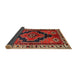 Sideview of Traditional Dark Gold Brown Persian Rug, tr2835