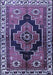 Machine Washable Persian Blue Traditional Rug, wshtr2835blu