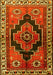 Machine Washable Persian Yellow Traditional Rug, wshtr2835yw