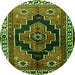 Square Persian Green Traditional Rug, tr2835grn
