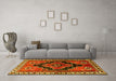 Machine Washable Persian Yellow Traditional Rug in a Living Room, wshtr2835yw