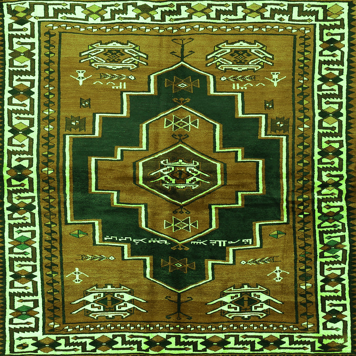Serging Thickness of Persian Green Traditional Rug, tr2835grn