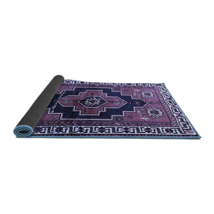 Sideview of Persian Blue Traditional Rug, tr2835blu
