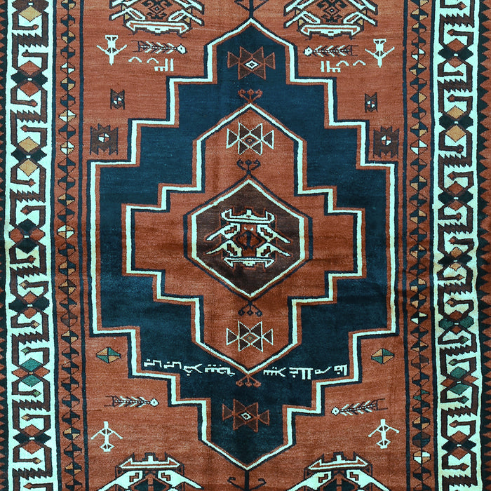 Machine Washable Persian Light Blue Traditional Rug, wshtr2835lblu