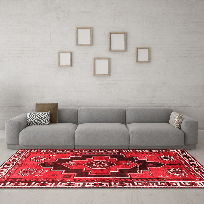 Traditional Red Washable Rugs