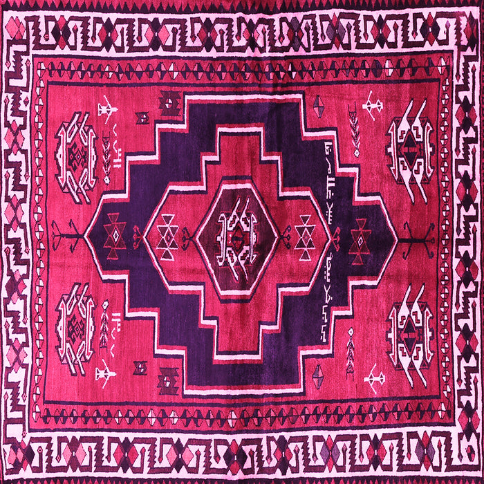 Square Persian Pink Traditional Rug, tr2835pnk